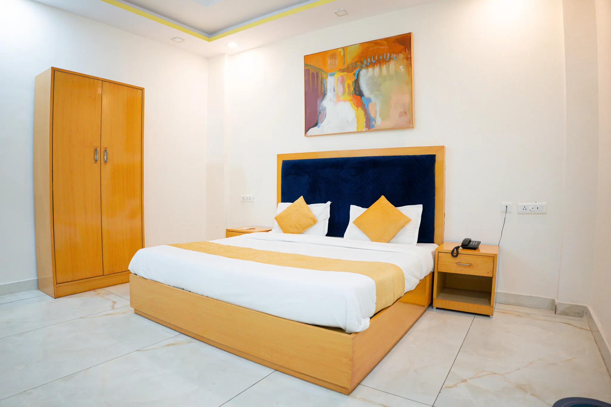 Premium Room at Trippme Rishikesh with king bed, balcony, and air conditioning — 400 sq ft, sleeps up to 4