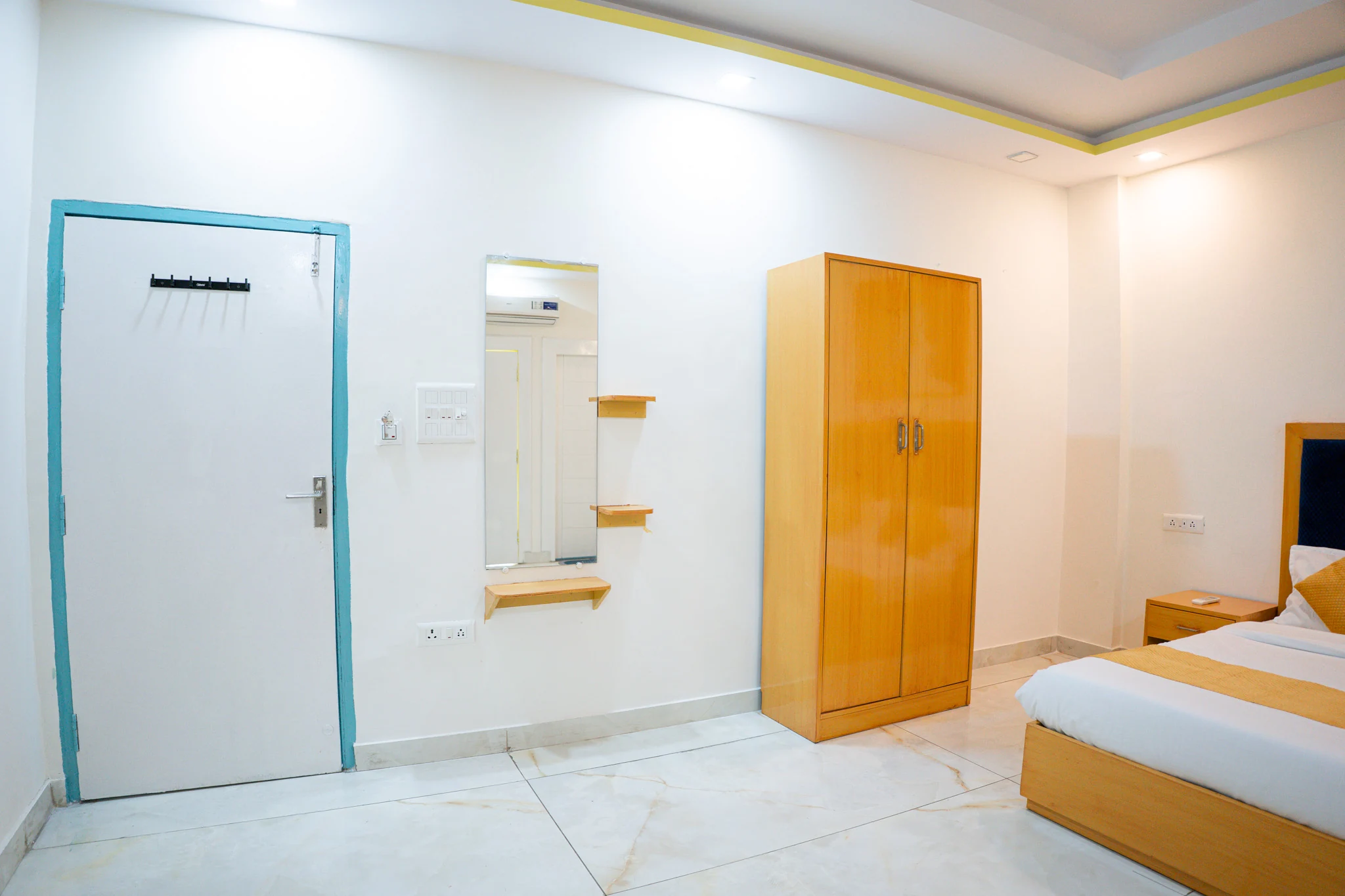 Premium Room at Trippme Rishikesh with king bed, balcony, and air conditioning — 400 sq ft, sleeps up to 4
