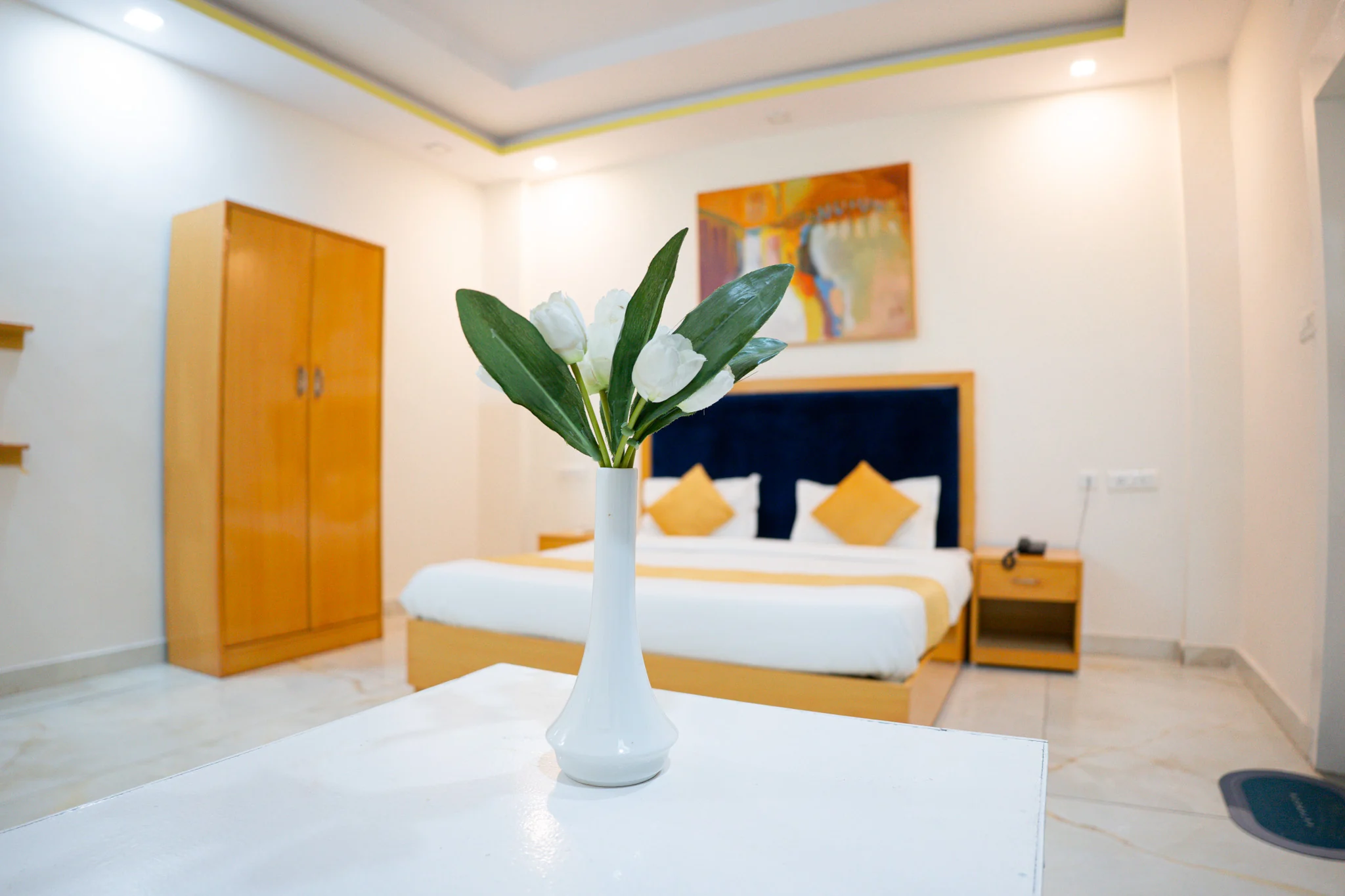 Premium Room at Trippme Rishikesh with king bed, balcony, and air conditioning — 400 sq ft, sleeps up to 4