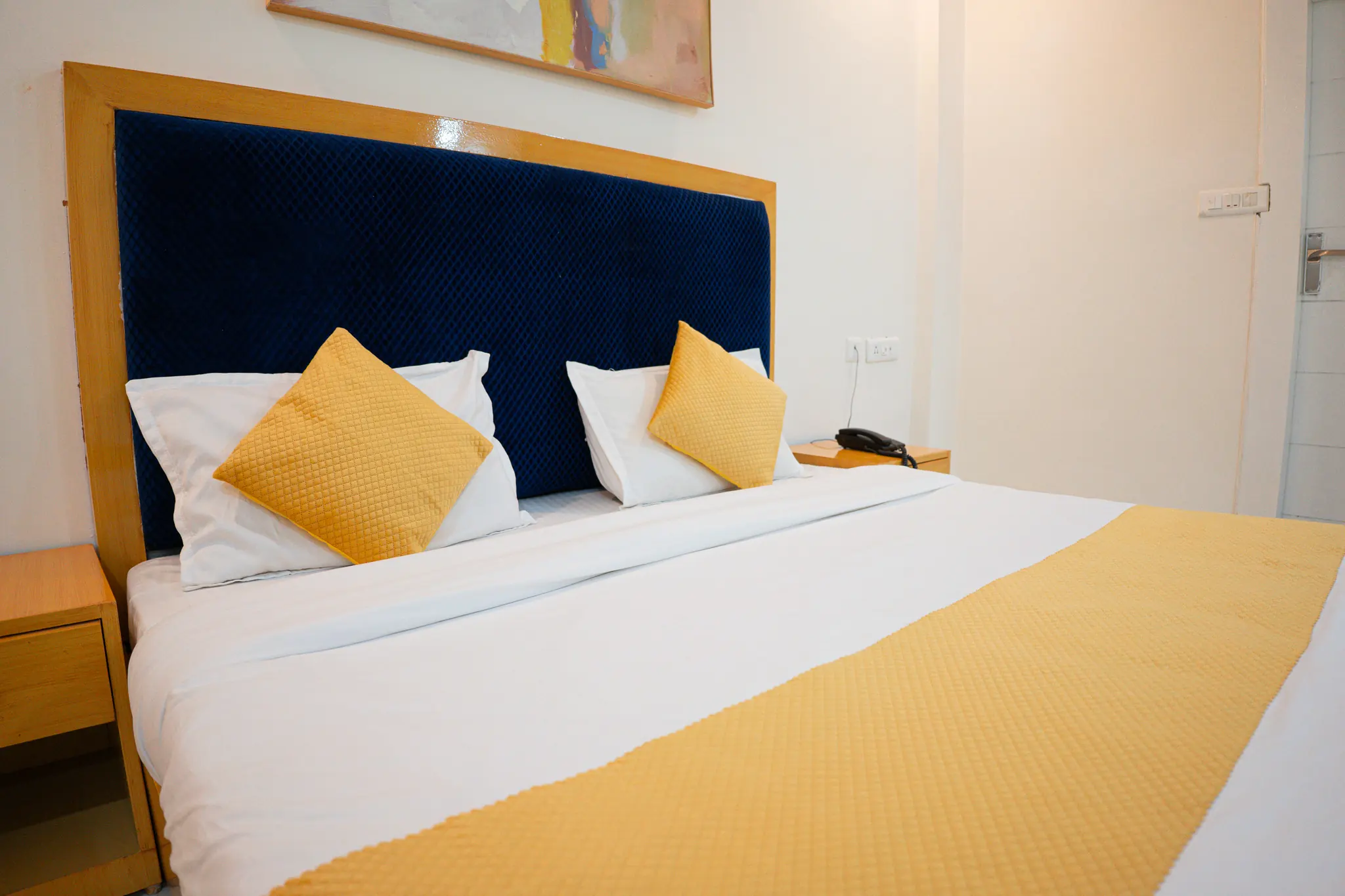 Premium Room at Trippme Rishikesh with king bed, balcony, and air conditioning — 400 sq ft, sleeps up to 4