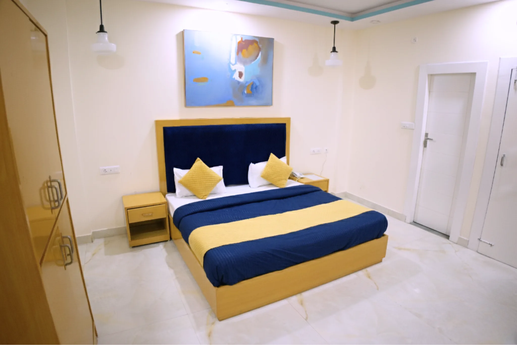 Premium Room at Trippme Rishikesh with king bed, balcony, and air conditioning — 400 sq ft, sleeps up to 4